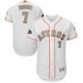 Wholesale Cheap Astros #7 Craig Biggio White FlexBase Authentic 2018 Gold Program Cool Base Stitched MLB Jersey