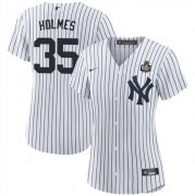 Cheap Women's New York Yankees #35 Clay Holmes White 2024 World Series Cool Base Stitched Baseball Jersey(Run Small)