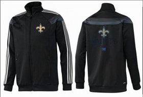 Wholesale Cheap NFL New Orleans Saints Victory Jacket Black_1