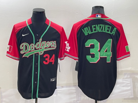 Wholesale Cheap Men\'s Los Angeles Dodgers #34 Fernando Valenzuela Black Mexican Heritage Culture Night Nike Jersey