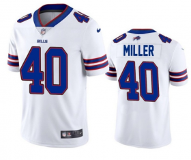 Wholesale Cheap Men\'s Buffalo Bills #40 Von Miller White Vapor Untouchable Limited Stitched Jersey