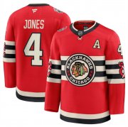 Cheap Men's Chicago Blackhawks #4 Seth Jones Red 2024-25 Winter Classic Stitched Hockey Jersey