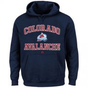 Wholesale Cheap Colorado Avalanche Majestic Heart & Soul Hoodie Navy Blue