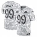 Men's Los Angeles Rams #99 Aaron Donald 2024 Arctic Camo Salute To Service Limited Stitched Football Jersey