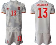 Wholesale Cheap Men 2021 European Cup Spain away white 13 Soccer Jersey