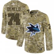 Wholesale Cheap Adidas Sharks #74 Dylan DeMelo Camo Authentic Stitched NHL Jersey