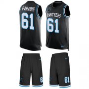 Wholesale Cheap Nike Panthers #61 Matt Paradis Black Team Color Men's Stitched NFL Limited Tank Top Suit Jersey