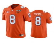 Wholesale Cheap Men's Clemson Tigers #8 A.J. Terrell Orange 2020 National Championship Game Jersey