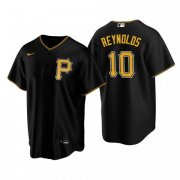 Cheap Men's Pittsburgh Pirates #10 Bryan Reynolds Nike Black Alternate Team Logo Coolbase Jersey