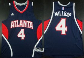 Wholesale Cheap Atlanta Hawks #4 Paul Millsap Revolution 30 Swingman 2014 New Navy Blue Jersey