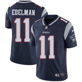 Wholesale Cheap Nike Patriots #11 Julian Edelman Navy Blue Team Color Men\'s Stitched NFL Vapor Untouchable Limited Jersey