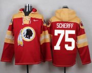 Wholesale Cheap Nike Redskins #75 Brandon Scherff Burgundy Red Player Pullover NFL Hoodie