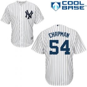 Wholesale Cheap Yankees #54 Aroldis Chapman White Home Stitched Youth MLB Jersey