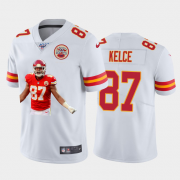 Cheap Kansas City Chiefs #87 Travis Kelce Nike Team Hero 2 Vapor Limited NFL 100 Jersey White Golden