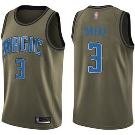 Wholesale Cheap Magic #3 Chuma Okeke Green Basketball Swingman Salute to Service Jersey