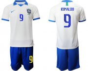 Wholesale Cheap Brazil #9 Ronaldo White Soccer Country Jersey