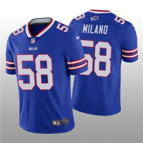 Wholesale Cheap Men\'s Buffalo Bills #58 Matt Milano 2022 Royal Vapor Untouchable Limited Stitched Jersey