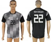 Wholesale Cheap Germany #22 Ter Stegen Black Soccer Country Jersey