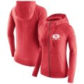 Wholesale Cheap San Francisco 49ers Nike Women's Gym Vintage Full-Zip Hoodie Scarlet