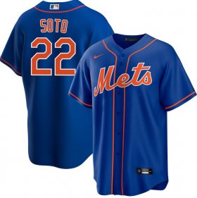 Cheap Men\'s New York Mets #22 Juan Soto Royal 2024 Cool Base Limited Stitched Baseball Jersey