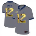 Wholesale Cheap West Virginia Mountaineers 12 Geno Smith Gray Fashion College Football Jersey