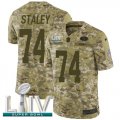 Wholesale Cheap Nike 49ers #74 Joe Staley Camo Super Bowl LIV 2020 Men's Stitched NFL Limited 2018 Salute To Service Jersey