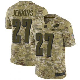 Wholesale Cheap Nike Eagles #27 Malcolm Jenkins Camo Youth Stitched NFL Limited 2018 Salute to Service Jersey