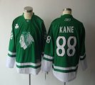 Wholesale Cheap Blackhawks #88 Patrick Kane Green St. Patty's Day Embroidered Youth NHL Jersey