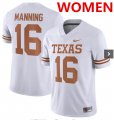 Cheap Women's Texas Longhorns #16 Arch Manning White Stitched Jersey