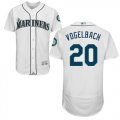 Wholesale Cheap Mariners #20 Dan Vogelbach White Flexbase Authentic Collection Stitched MLB Jersey