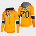 Wholesale Cheap Predators #20 Miikka Salomaki Gold 2018 Pullover Platinum Hoodie