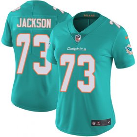 Wholesale Cheap Nike Dolphins #73 Austin Jackson Aqua Green Team Color Women\'s Stitched NFL Vapor Untouchable Limited Jersey