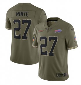 Wholesale Cheap Men\'s Buffalo Bills #27 Tre\'Davious White 2022 Olive Salute To Service Limited Stitched Jersey