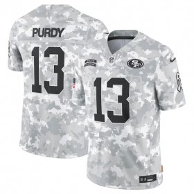 Men\'s San Francisco 49ers #13 Brock Purdy 2024 Arctic Camo Salute To Service Limited Stitched Football Jersey