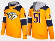 Wholesale Cheap Predators #51 Austin Watson Yellow Name And Number Hoodie