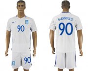 Wholesale Cheap Greece #90 Giannoulis Home Soccer Country Jersey