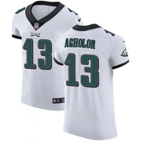 Wholesale Cheap Nike Eagles #13 Nelson Agholor White Men\'s Stitched NFL Vapor Untouchable Elite Jersey