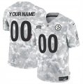 Cheap Men's Pittsburgh Steelers Active Player Custom 2024 F.U.S.E Arctic Camo Salute To Service Limited Stitched Football Jersey