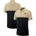 Wholesale Cheap New Orleans Saints Nike Sideline Early Season Performance Polo Gold Black