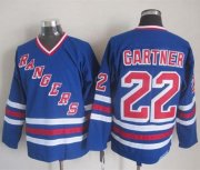 Wholesale Cheap Rangers #22 Mike Gartner Blue CCM Heroes of Hockey Alumni Stitched NHL Jersey