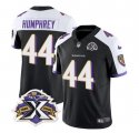 Wholesale Cheap Men's Baltimore Ravens #44 Marlon Humphrey Black White 2023 F.U.S.E With Patch Throwback Vapor Limited Stitched Jersey