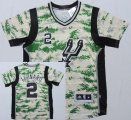 Wholesale Cheap San Antonio Spurs #2 Kawhi Leonard Revolution 30 Swingman 2014 New Camo Short-Sleeved Jersey