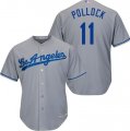 Youth A. J. Pollock Grey Road Jersey - #11 Baseball Los Angeles Dodgers Cool Base