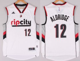 Wholesale Cheap Portland Trail Blazers #12 LaMarcus Aldridge Rip City Revolution 30 Swingman 2014 New White Jersey