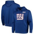 Wholesale Cheap New York Giants Nike 100th Season Primary Logo Circuit Performance Pullover Hoodie Royal