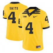 Wholesale Cheap Iowa Hawkeyes 4 Tevaun Smith Yellow College Football Jersey