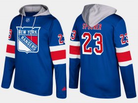 Wholesale Cheap Rangers #23 Ryan Spooner Blue Name And Number Hoodie