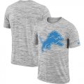 Wholesale Cheap Men's Detroit Lions Nike Heathered Black Sideline Legend Velocity Travel Performance T-Shirt