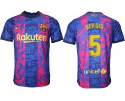 Wholesale Cheap Men 2021-2022 Club Barcelona blue training suit aaa version 5 Soccer Jersey