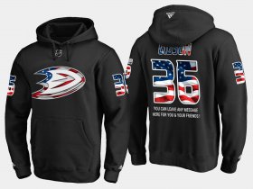 Wholesale Cheap Ducks #36 John Gibson NHL Banner Wave Usa Flag Black Hoodie